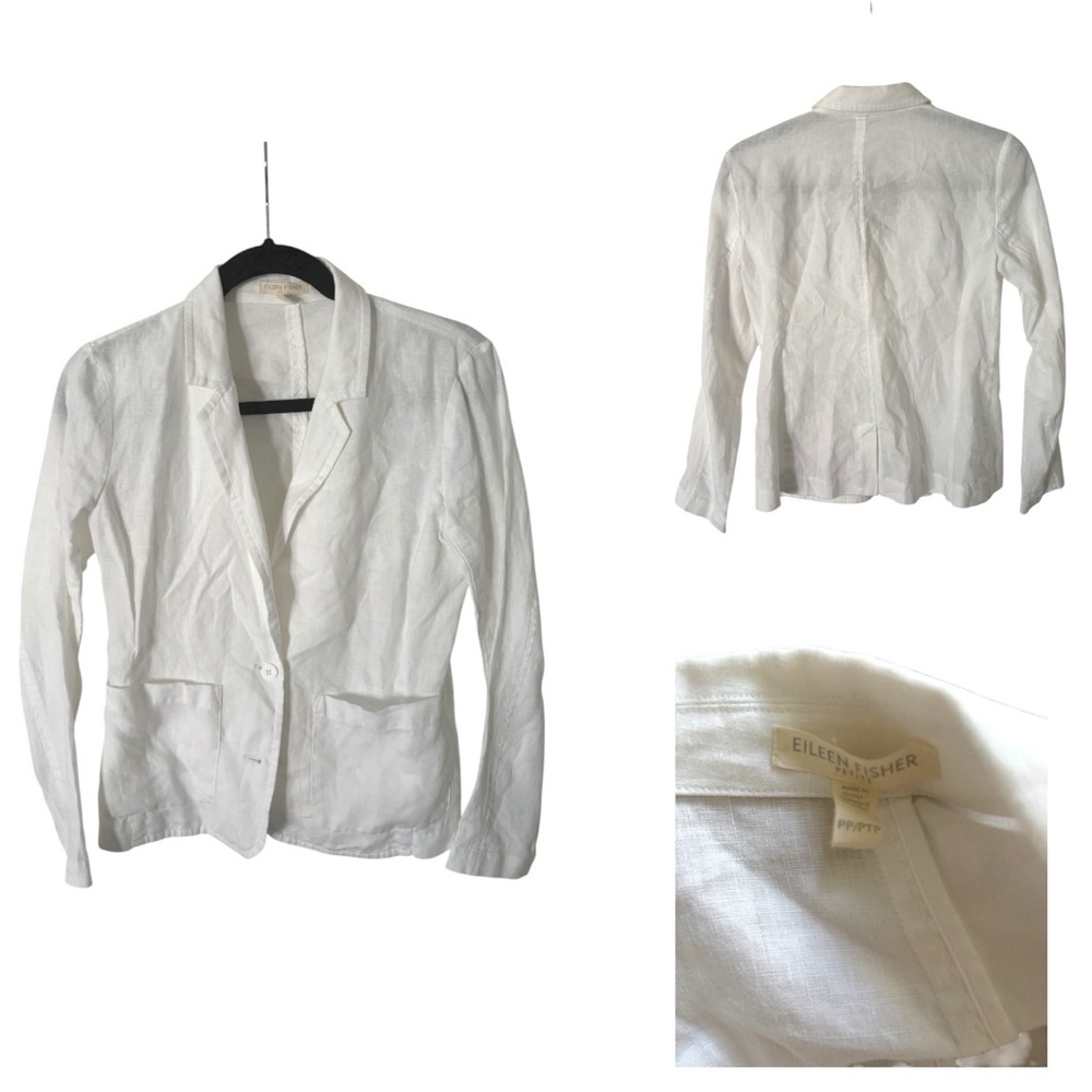 Eileen Fisher Organic Linen Blazer - Picture 2 of 6